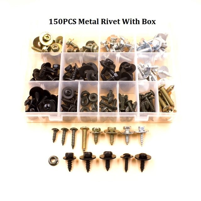 Universal Mixed Auto Car Self-tapping Screw Metal U-Type Base Iron Fender Bumper Leaf Board Fastener Clip