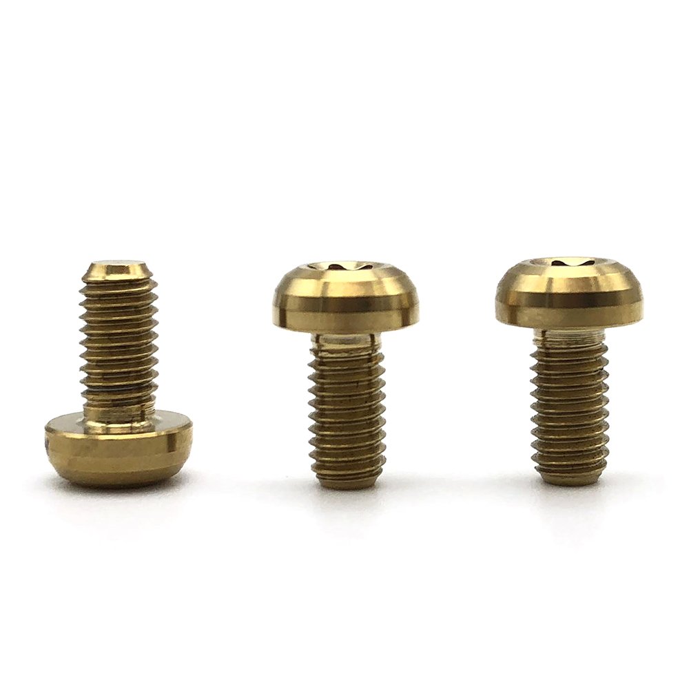 TC4 Titanium Alloy Gr 5 PVD Anodized Torx Conical Head Screws M3 M4 M5 M6 M8 Motorcycle Gr5 Titanium Bolts Screws