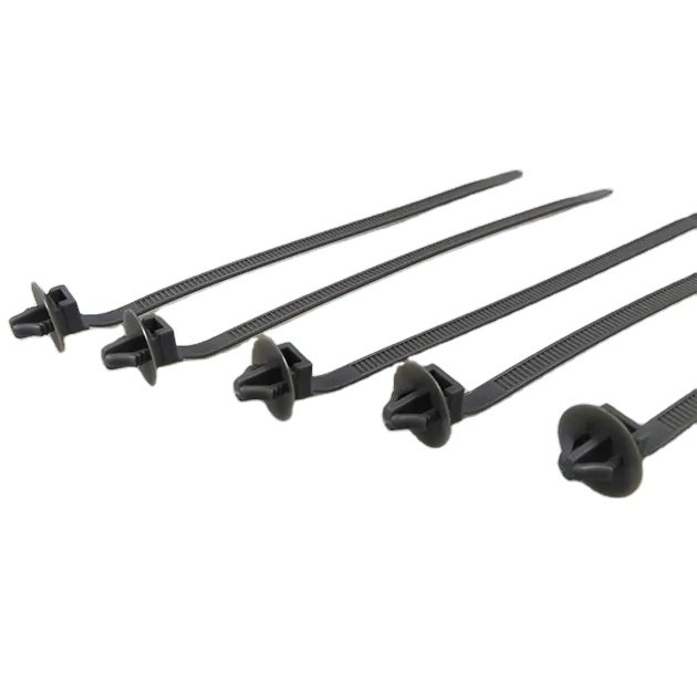 Nylon Cable Ties Custom Factory Vehicle Clip Plastic Plug-In Fastener Wire Buckle Pipe Buckle Fixing Cable Tie With Clip