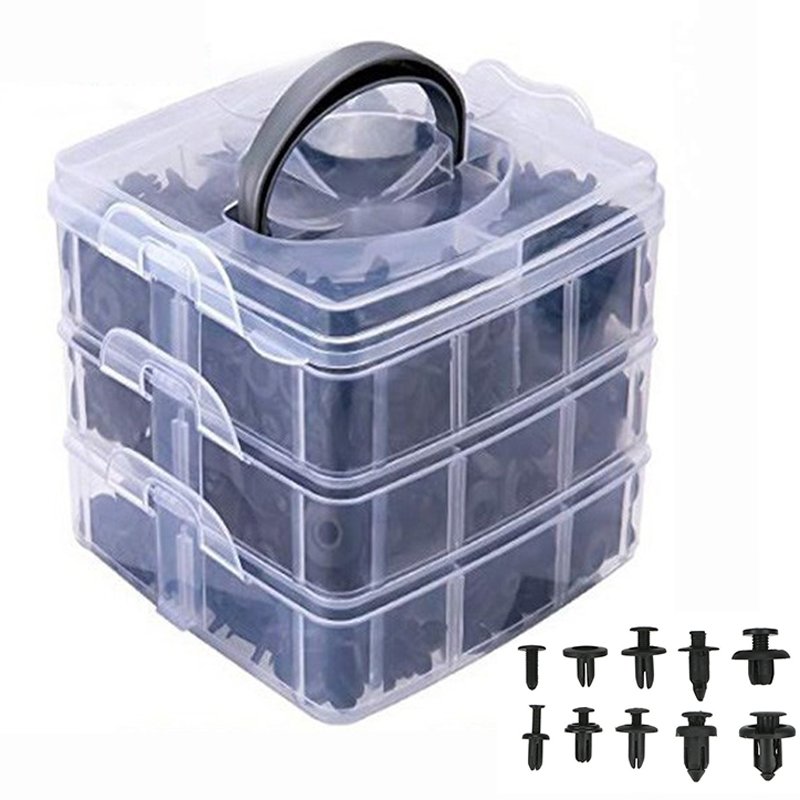 625pcs/box Car Fastener Clips Mixed Car Fasteners Door Trim Panel Auto Bumper Rivet Retainer Push Engine Cover Fender