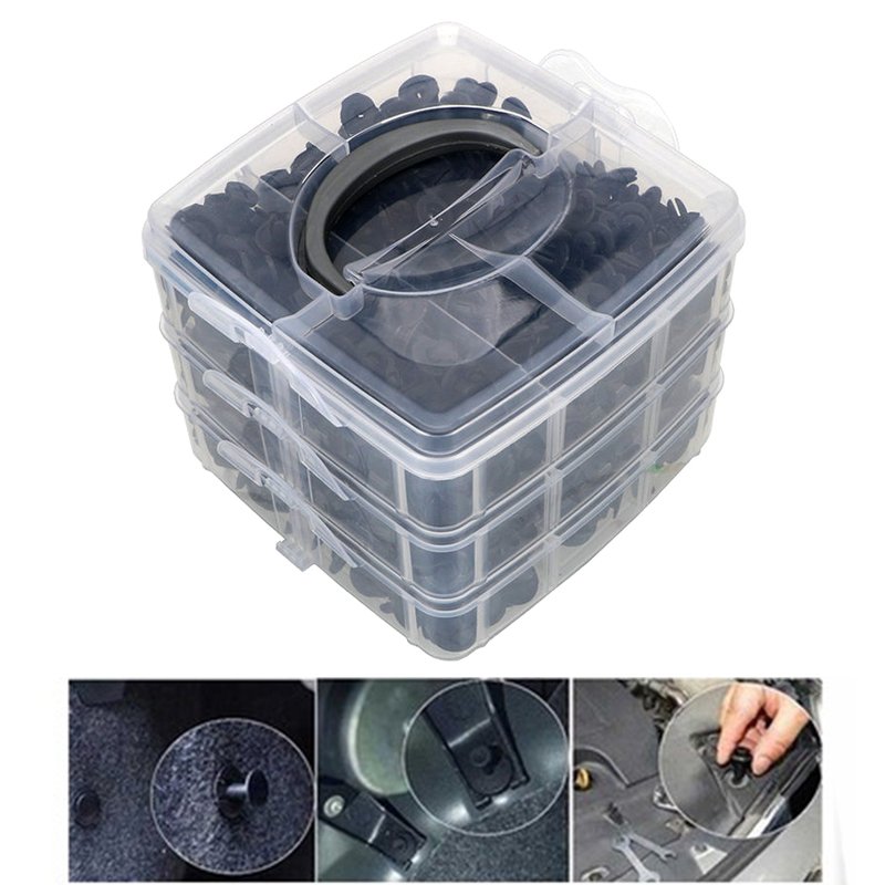 625pcs/box Car Fastener Clips Mixed Car Fasteners Door Trim Panel Auto Bumper Rivet Retainer Push Engine Cover Fender