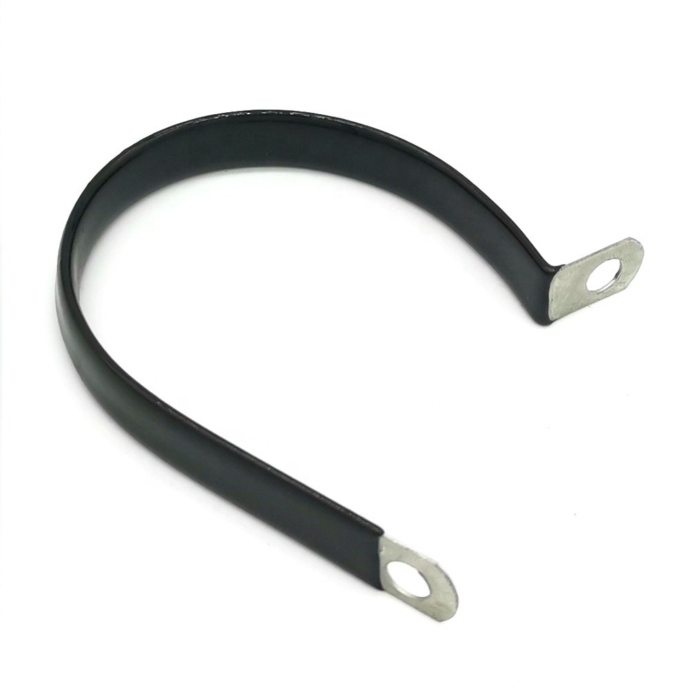 40mm Dia 304SS PVC/EPDM Rubber Coated Steel Cable Clamp Zinc-Finish Hose Clamp for Pipes