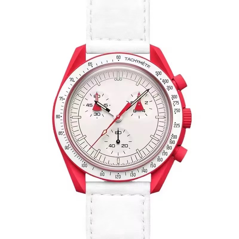 Light luxury brand glow-in-the dark waterproof watch 2024 Hot Omgasx swatchs Quartz men's Bionic ceramic business gift watch