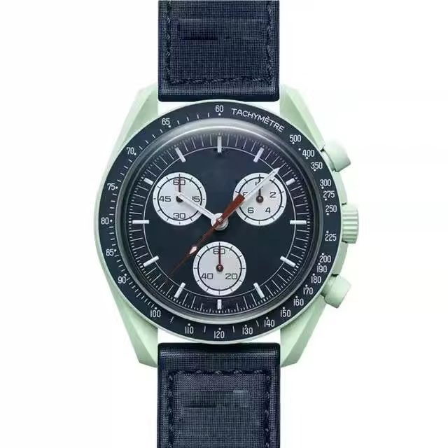 Light luxury brand glow-in-the dark waterproof watch 2024 Hot Omgasx swatchs Quartz men's Bionic ceramic business gift watch