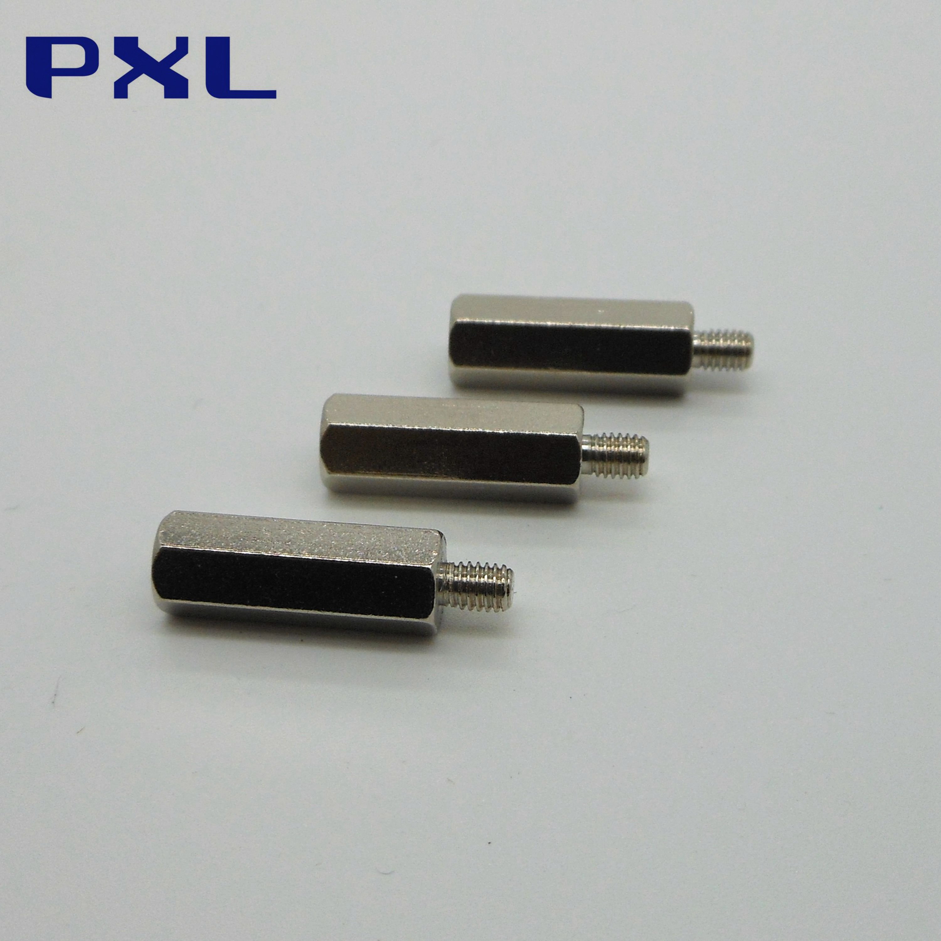 Custom M3 Brass Male-Female Threaded Hex Standoff Nickel Plated Spacer OEM Fasteners