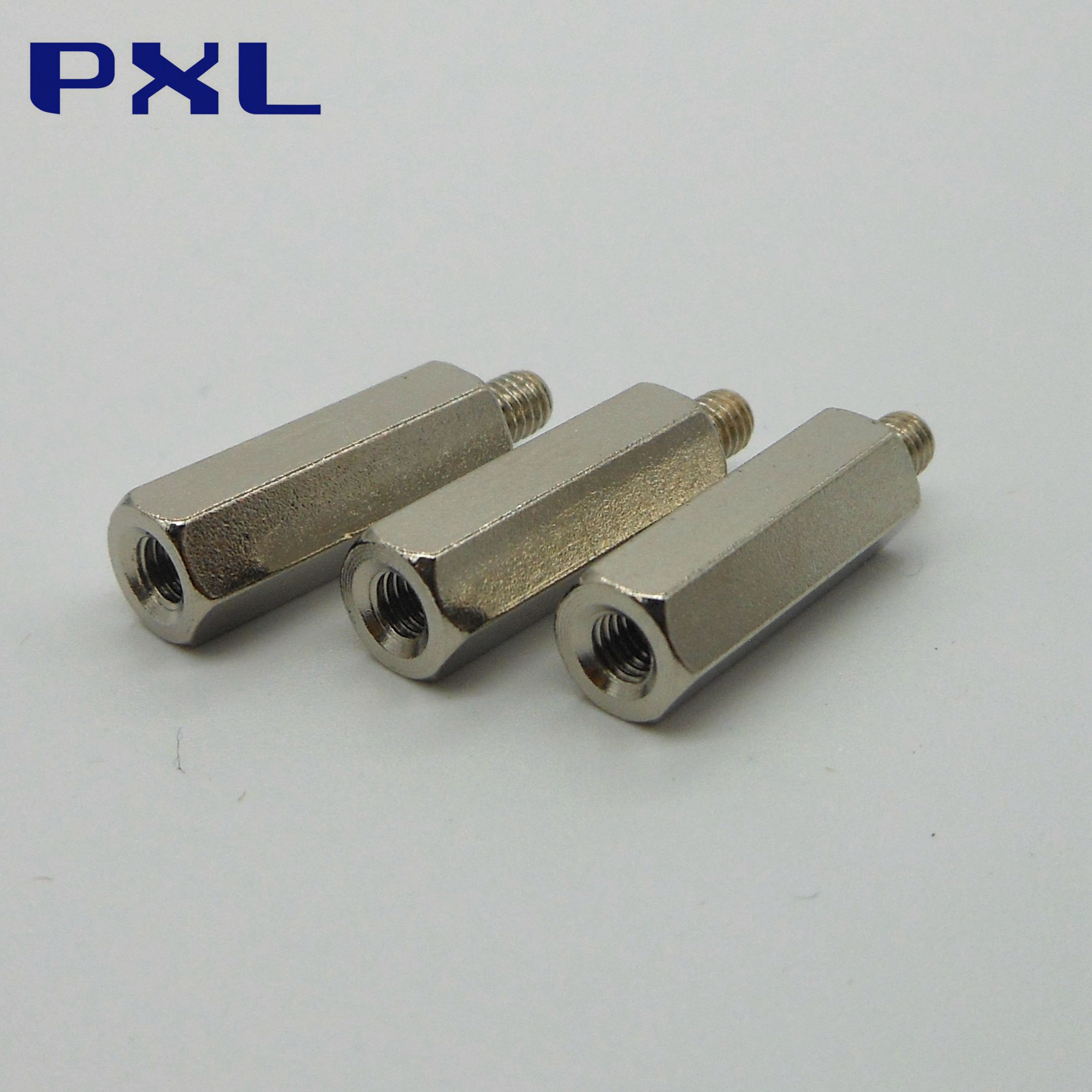 Custom M3 Brass Male-Female Threaded Hex Standoff Nickel Plated Spacer OEM Fasteners