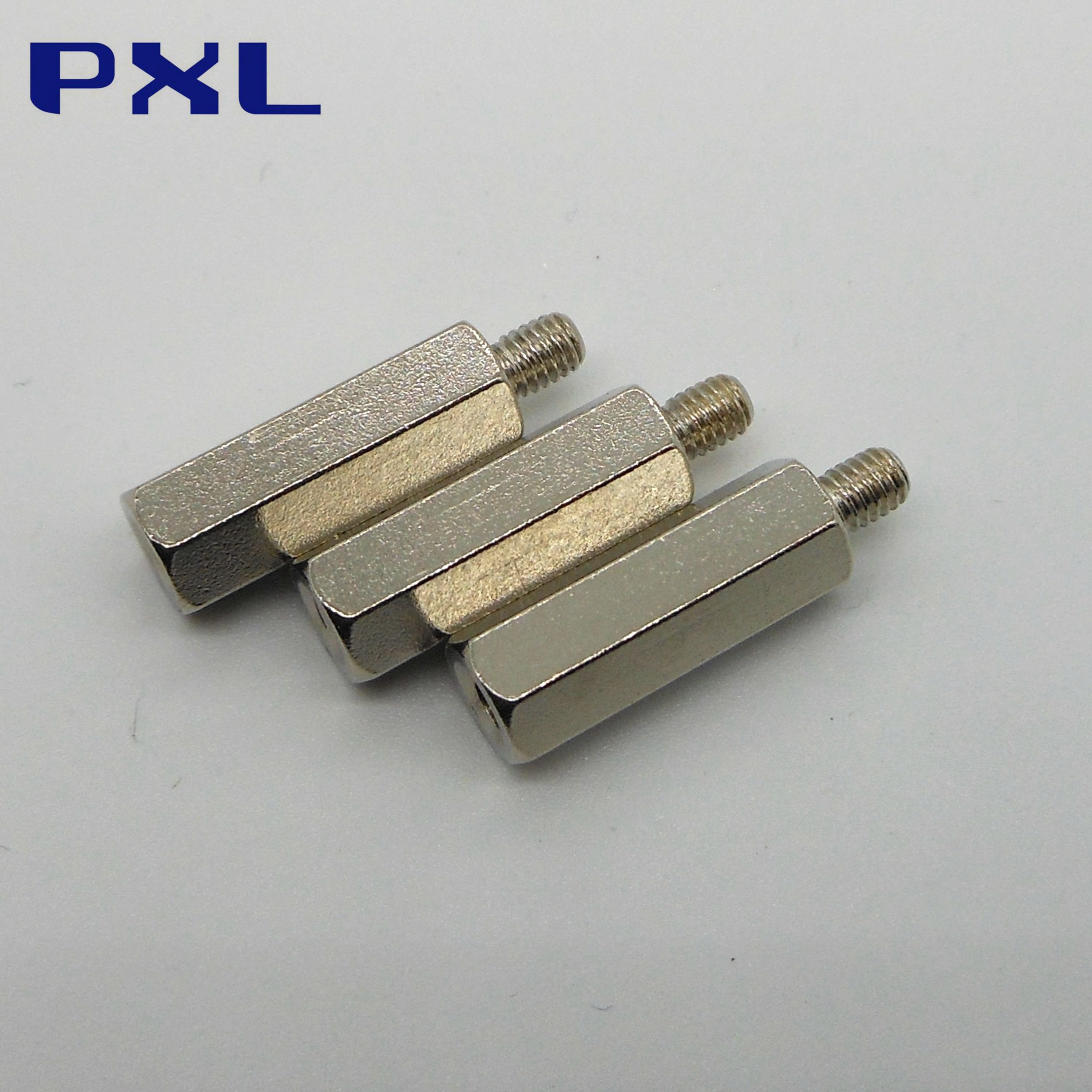 Custom M3 Brass Male-Female Threaded Hex Standoff Nickel Plated Spacer OEM Fasteners