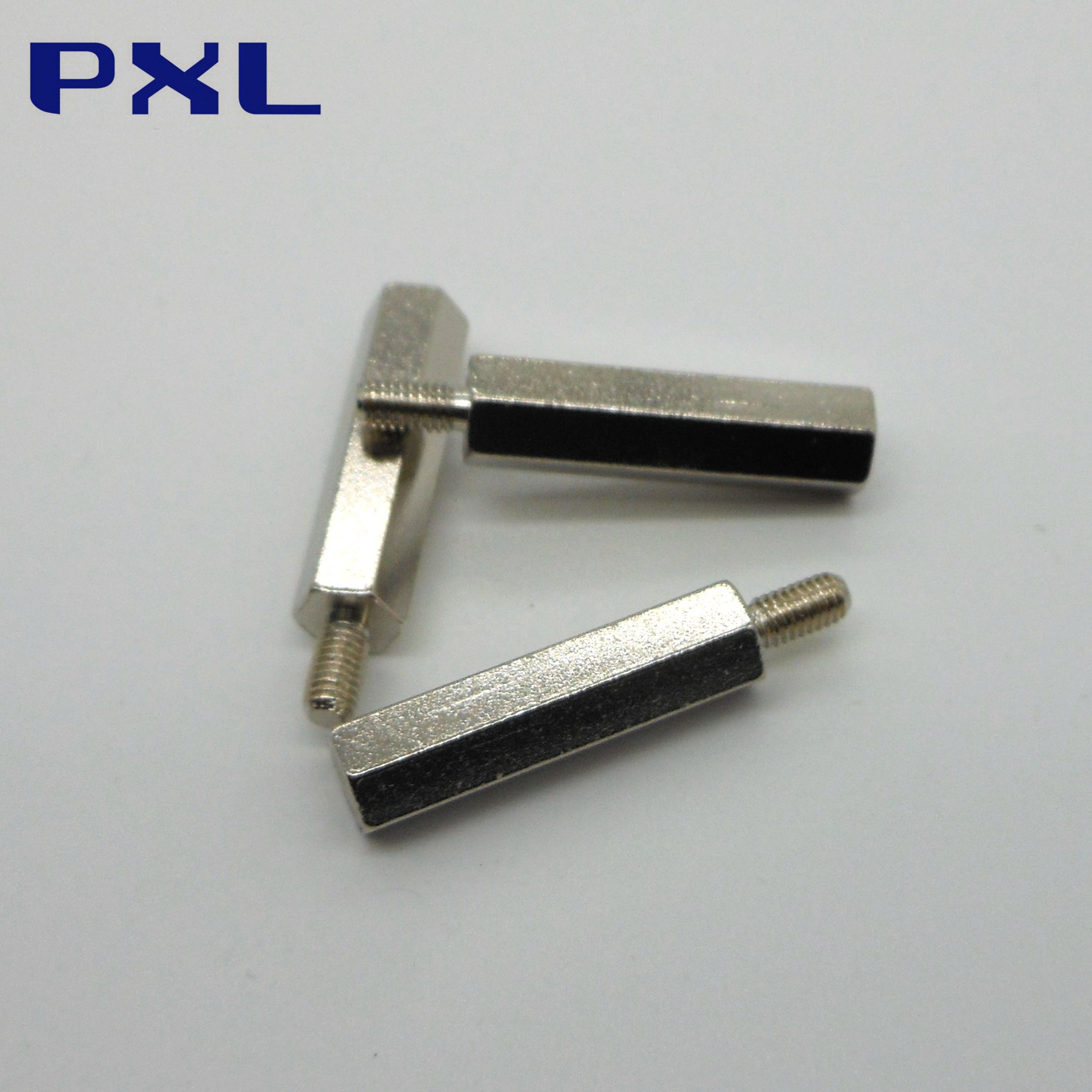 Custom M3 Brass Male-Female Threaded Hex Standoff Nickel Plated Spacer OEM Fasteners