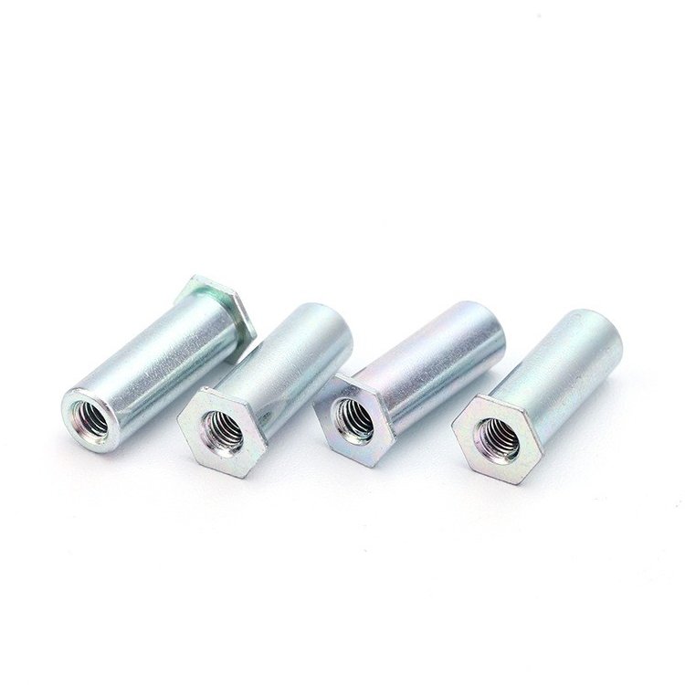 Zinc Plated Hexagon Thru-hole Threaded Self Clinching Standoff Fasteners M2 M3 M4 M5 M6 Carbon Steel for Sheet Metal Customised