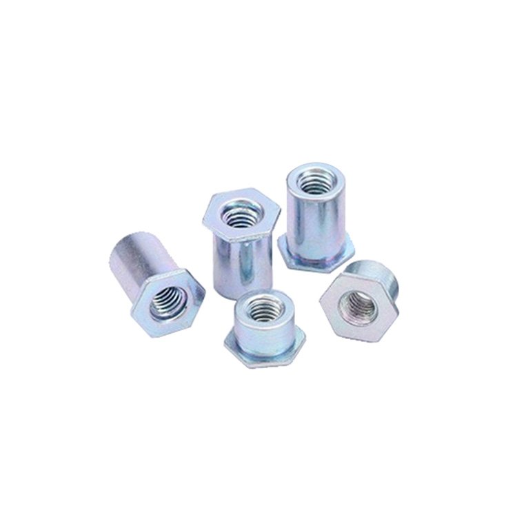 Zinc Plated Hexagon Thru-hole Threaded Self Clinching Standoff Fasteners M2 M3 M4 M5 M6 Carbon Steel for Sheet Metal Customised