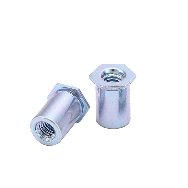 Zinc Plated Hexagon Thru-hole Threaded Self Clinching Standoff Fasteners M2 M3 M4 M5 M6 Carbon Steel for Sheet Metal Customised