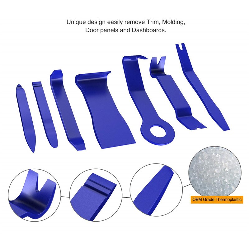 8PCS Car Auto Trim Scratch Removal Audio Dash Panel Window Molding Fastener Remover Tool Kit