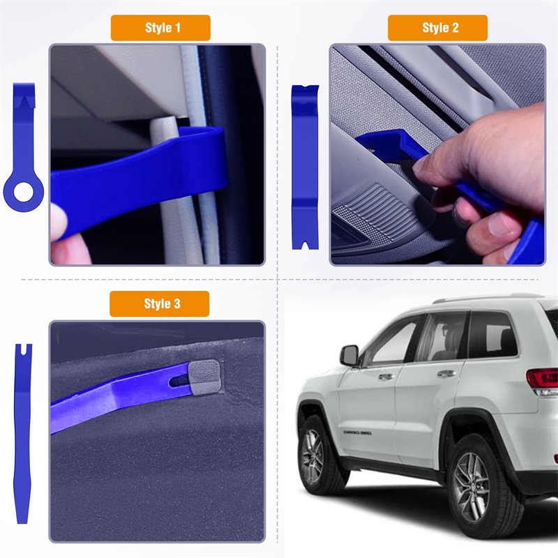 8PCS Car Auto Trim Scratch Removal Audio Dash Panel Window Molding Fastener Remover Tool Kit