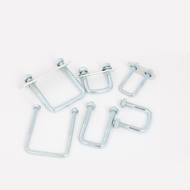 China Factory Customized Semi Trailer Suspension Part Square U Bolt With Nuts Customizable for Truck or Trailer U Bolts