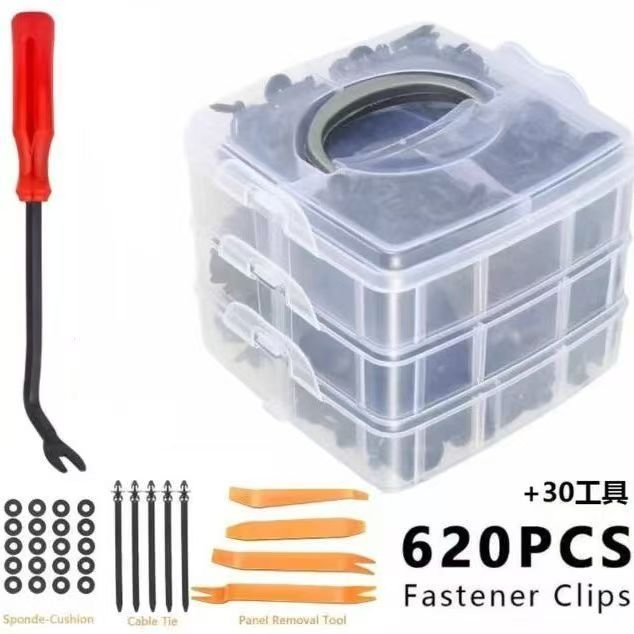 620Pcs Car Body Plastic Push Pin Rivet Fasteners Trim Panel Moulding Auto Clips