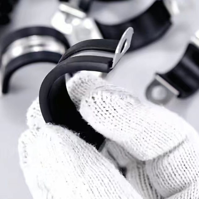 Any Size Stainless Steel strip clamp and strip type rubber band suspension clamp R fixed car cable clamp
