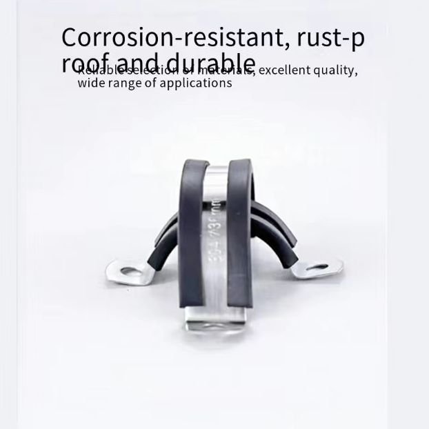 Any Size Stainless Steel strip clamp and strip type rubber band suspension clamp R fixed car cable clamp