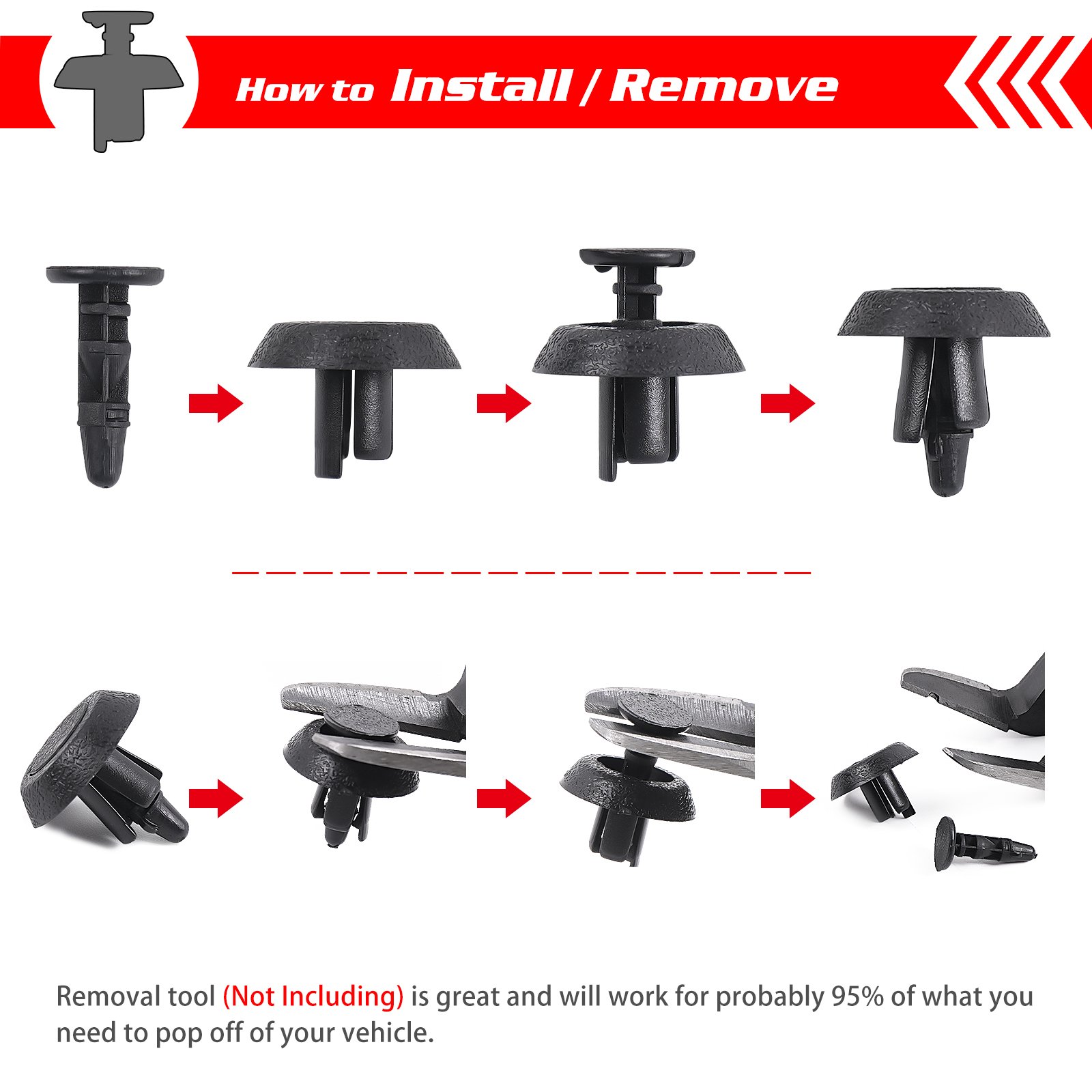 Factory Auto Car Push-On Expansion Buckle Plastic Nylon Clip for Toyota