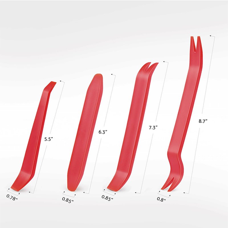 Automotive Multi-function Red Clip Removal Tool Universal Plastic Car Pry Bars Door Fastener Remover Clip Tool
