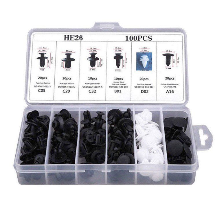 Plastic Clips for Car Auto Fasteners & Clips Plastic Auto Retainer Bumper Clips Rivet Kit