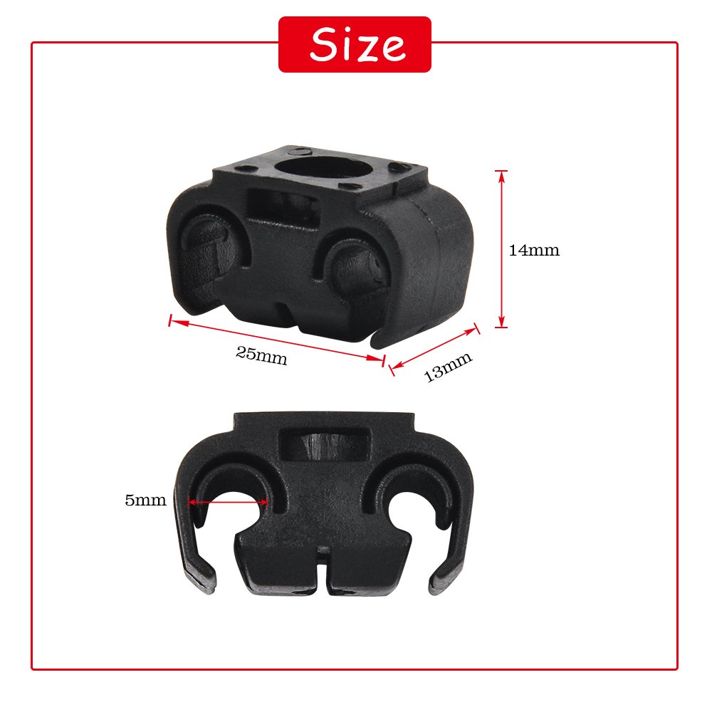 German Shipping Discount 50pcs 2 Point Brake Pipe Line Retaining Clip Holder Bracket For Audi Genuine Vw 811611797, 4.75mm Hose