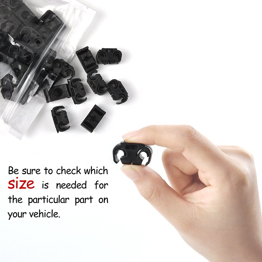 German Shipping Discount 50pcs 2 Point Brake Pipe Line Retaining Clip Holder Bracket For Audi Genuine Vw 811611797, 4.75mm Hose