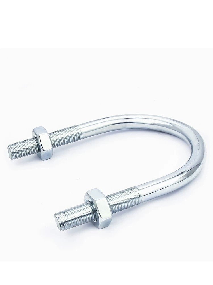 High Quality Haosheng Produce M6 M8 M10 M12 Metric Carbon Steel U-Shaped Hex Bolt Nut Fasteners Zinc Plating Finish DIN