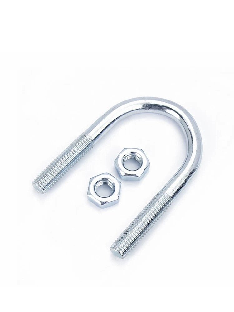 High Quality Haosheng Produce M6 M8 M10 M12 Metric Carbon Steel U-Shaped Hex Bolt Nut Fasteners Zinc Plating Finish DIN