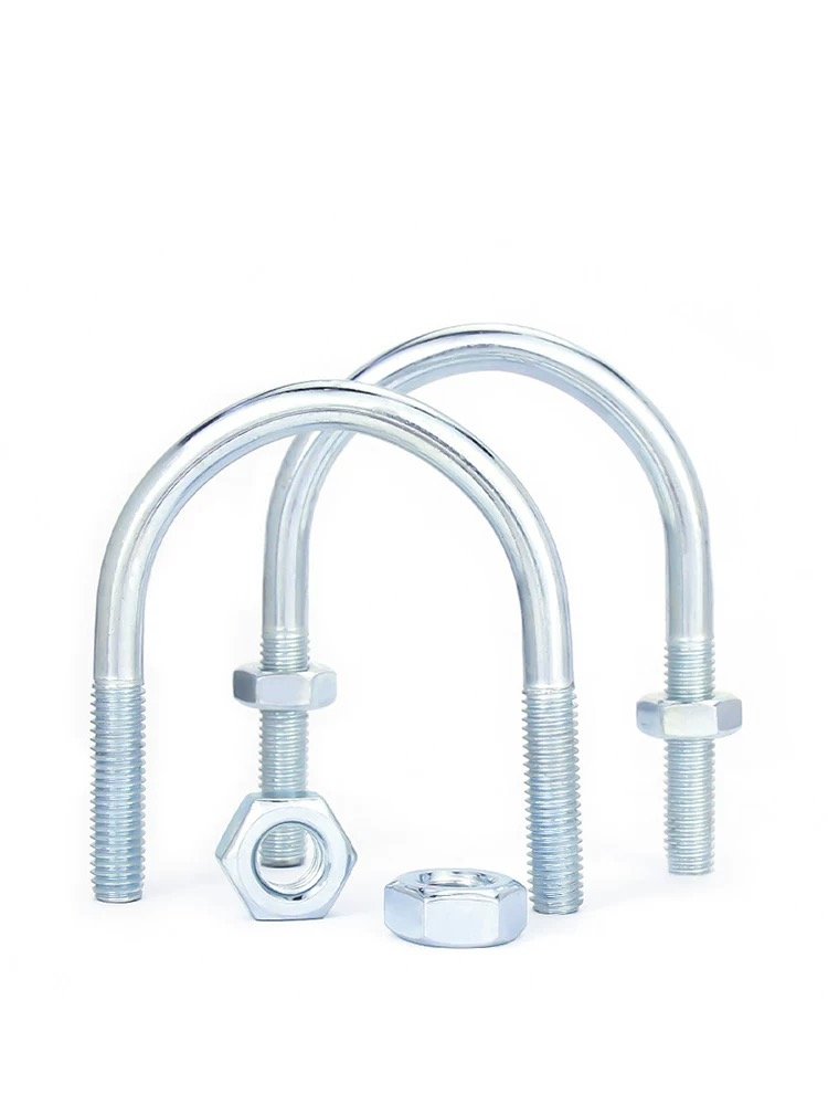 High Quality Haosheng Produce M6 M8 M10 M12 Metric Carbon Steel U-Shaped Hex Bolt Nut Fasteners Zinc Plating Finish DIN