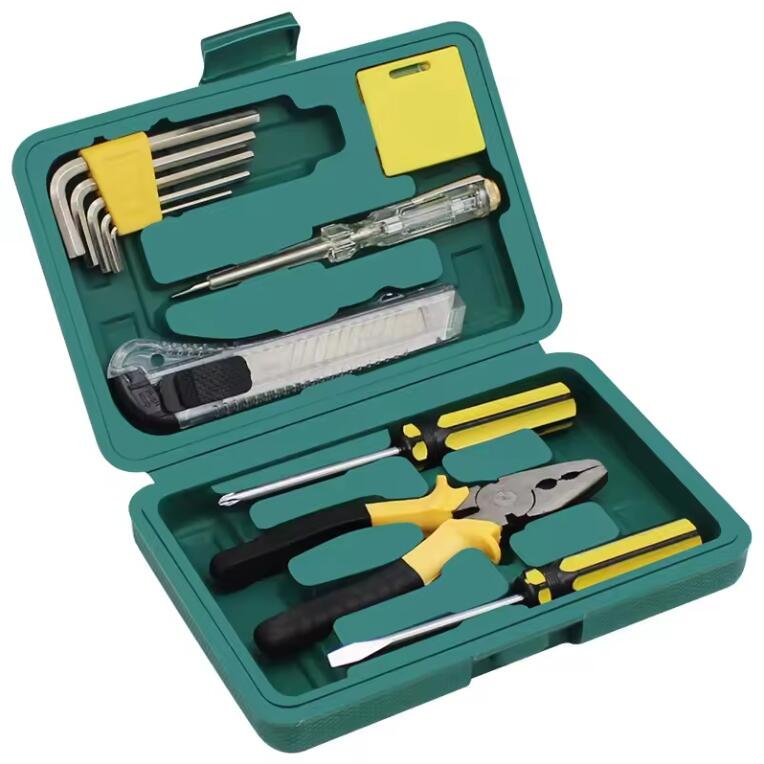 Factory Wholesale Price Portable Case 11pcs Home Hardware Hand Tool Combination Car Repair Kit Toolbox