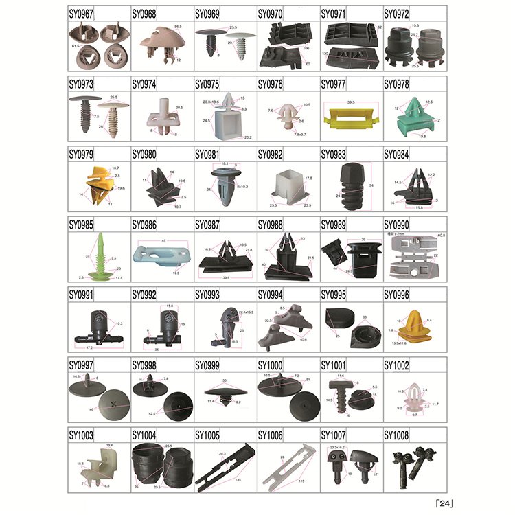 Chinese Factory Auto Body Fastener Components Automotive Clips and Fasteners