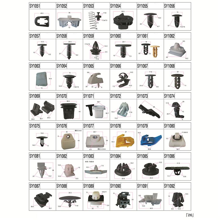 Chinese Factory Auto Body Fastener Components Automotive Clips and Fasteners