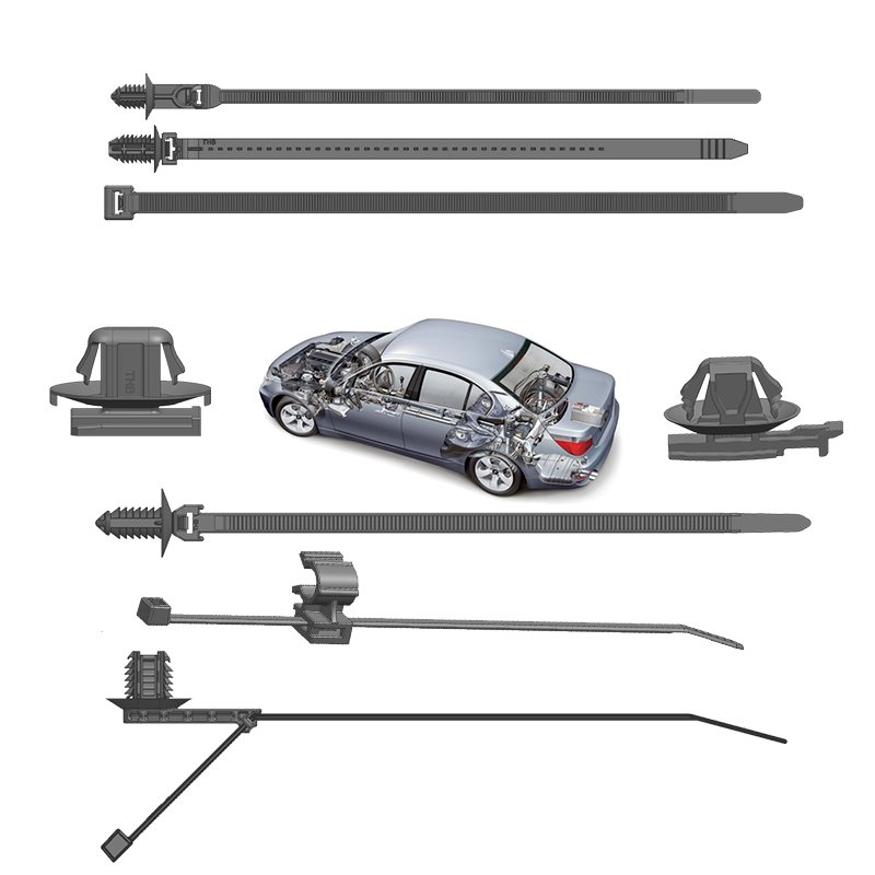 Auto clips made of PA66 auto plastic fastener and used expansion buckle for car clips