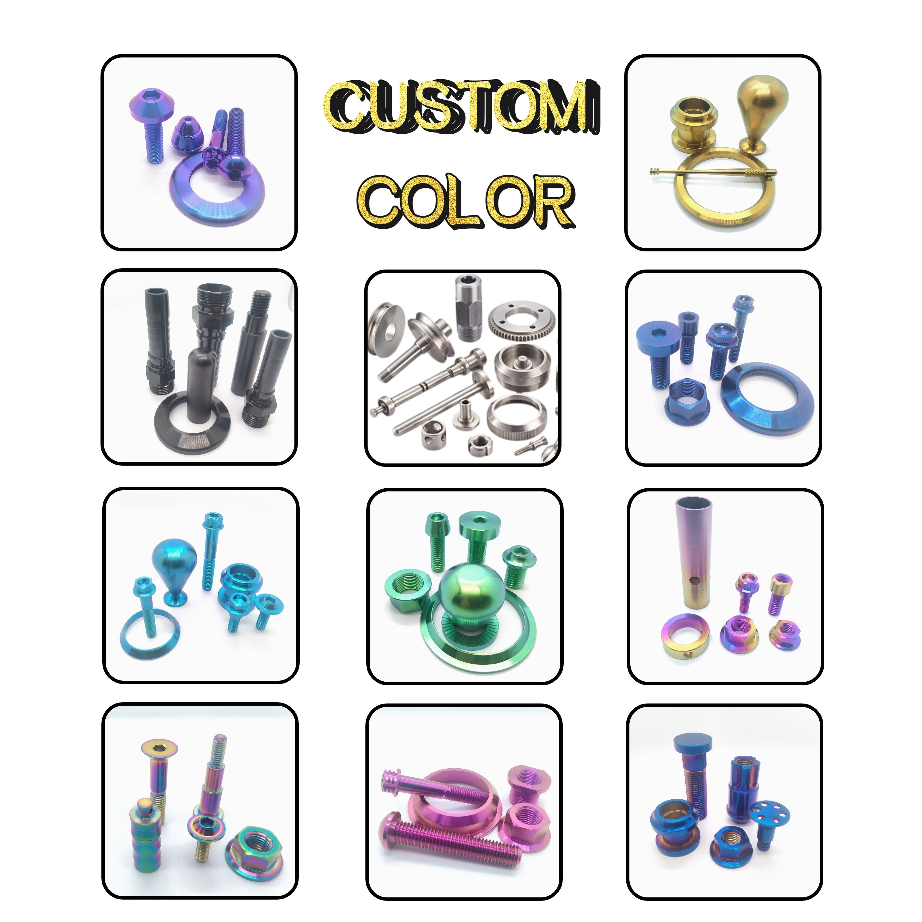 ZFTI Factory Price Grade 5 M8 M10 Titanium Exhaust Manifold Stud Bolt Kits for Engine Automobile Auto Car