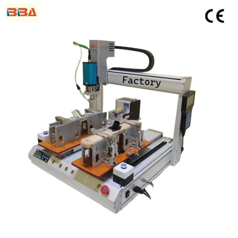 BBA double working platform servo motor screwdriver machine real-time torque detection with torque monitor for screw auto feed
