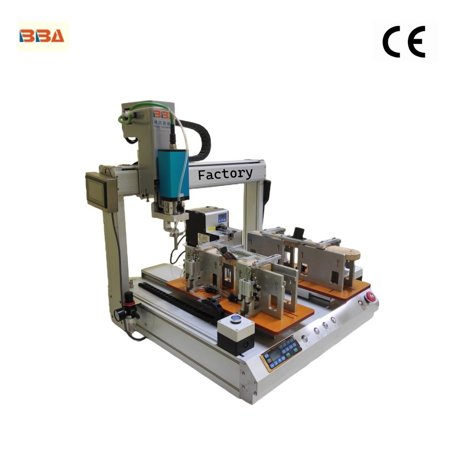 BBA double working platform servo motor screwdriver machine real-time torque detection with torque monitor for screw auto feed