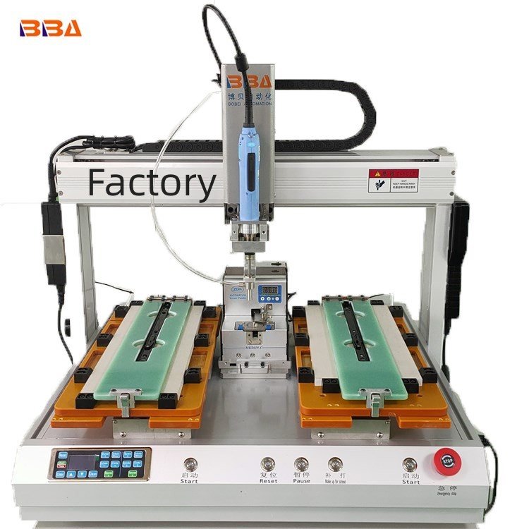 BBA double working platform servo motor screwdriver machine real-time torque detection with torque monitor for screw auto feed