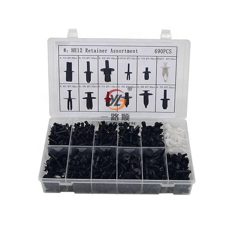 690pcs Retainer Plastic Nylon Push Clips Auto Clips Plastic Fastener Automobile Plastic Fastener&bumper Shield Retainer OEM /ODM