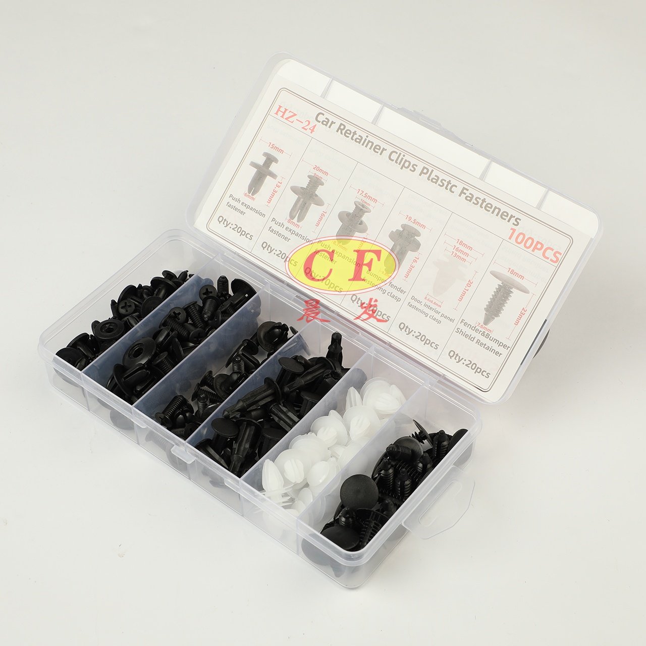 High quality factory direct sales of general automotive fastener clips all car bumper clips rivet clips bumper fasteners 100PCS