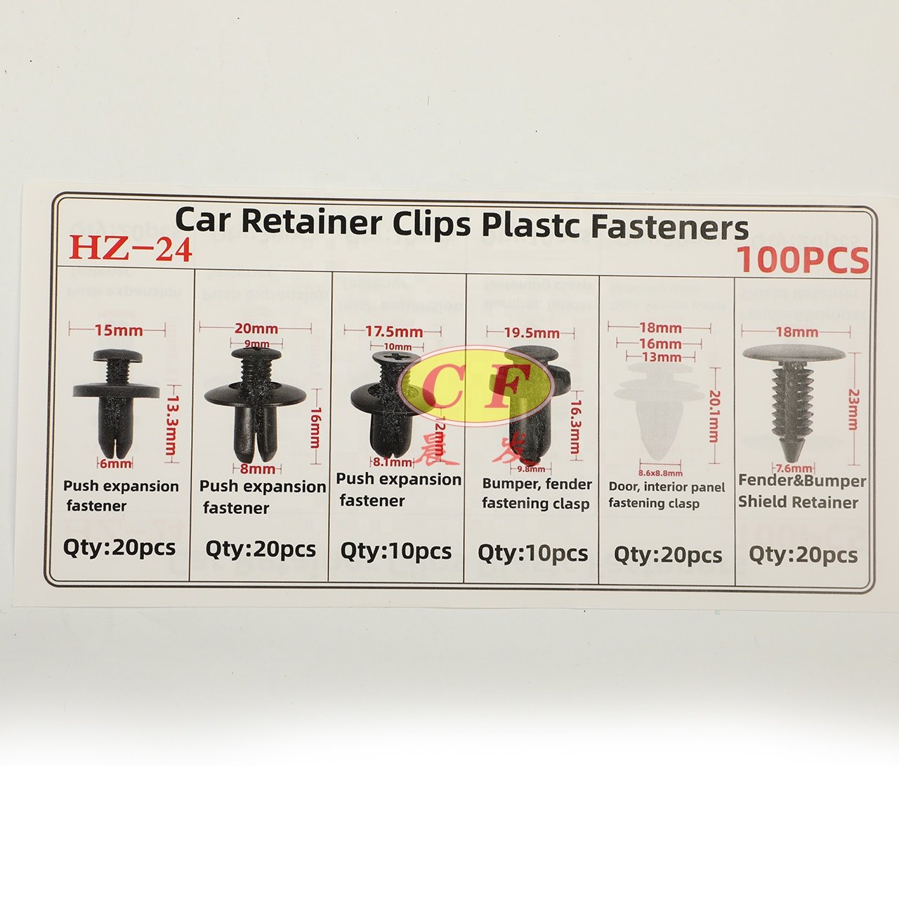 High quality factory direct sales of general automotive fastener clips all car bumper clips rivet clips bumper fasteners 100PCS