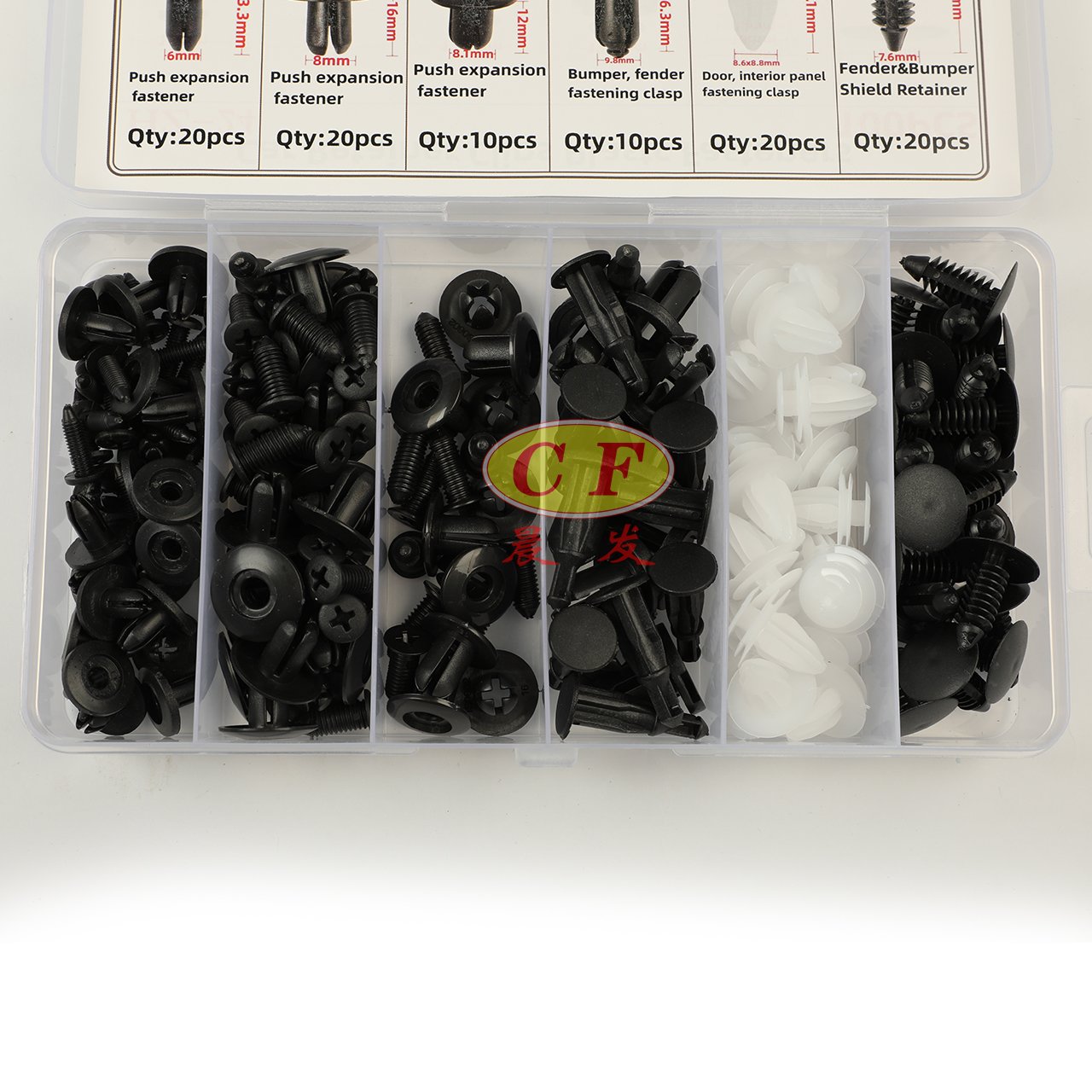 High quality factory direct sales of general automotive fastener clips all car bumper clips rivet clips bumper fasteners 100PCS