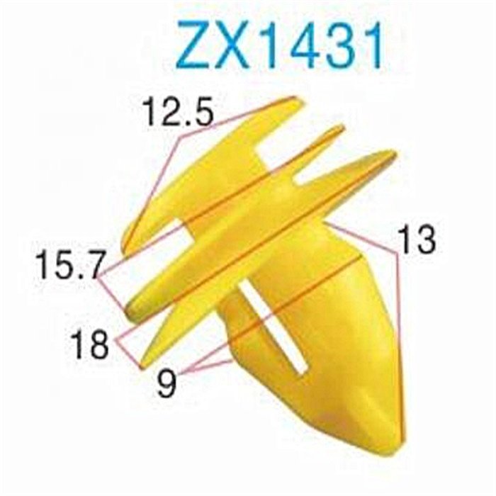 ZHIXIA Auto Parts Universal auto plastic clips car door trim clips Push type Clip for Car