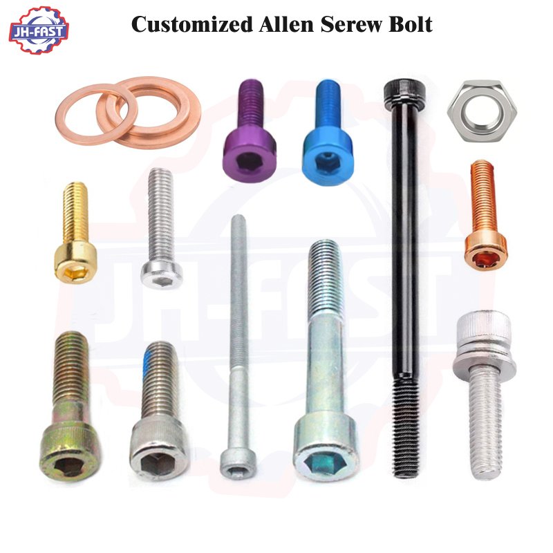 Fasteners Manufacturers Brass Stainless Carbon Steel Black Allen Carriage Bolt Hex Flange Lifting Eye T U Bolt Hex Bolt and Nut
