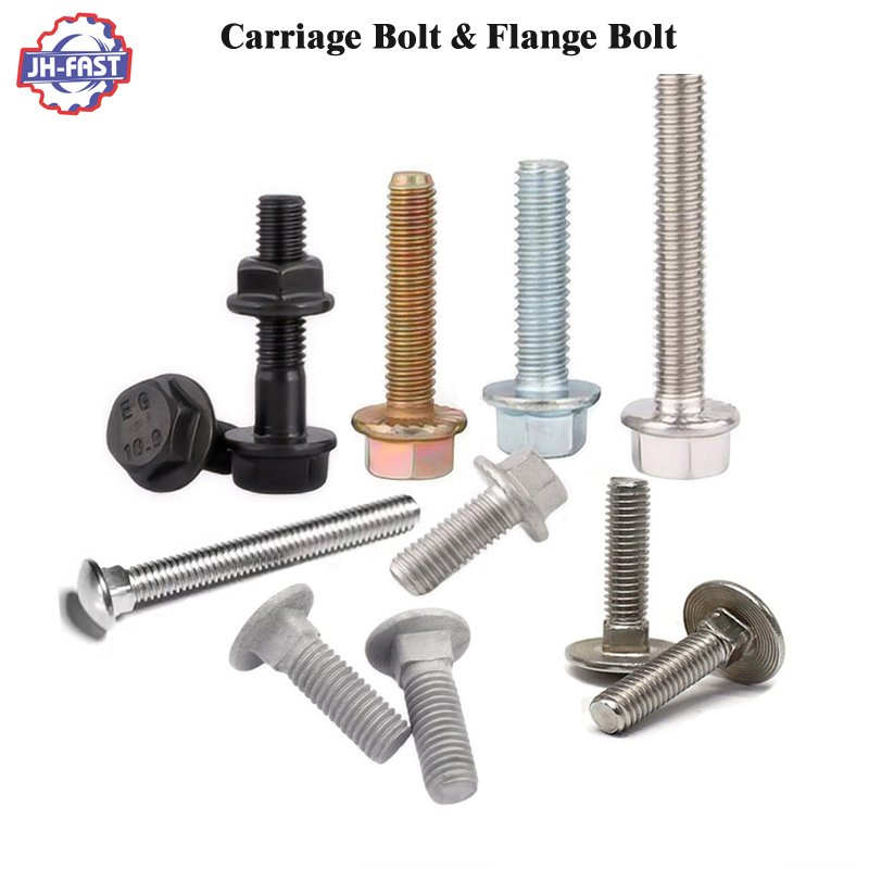 Fasteners Manufacturers Brass Stainless Carbon Steel Black Allen Carriage Bolt Hex Flange Lifting Eye T U Bolt Hex Bolt and Nut