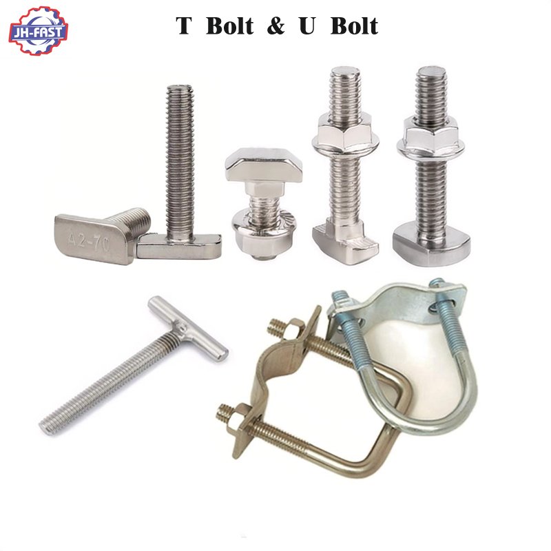 Fasteners Manufacturers Brass Stainless Carbon Steel Black Allen Carriage Bolt Hex Flange Lifting Eye T U Bolt Hex Bolt and Nut