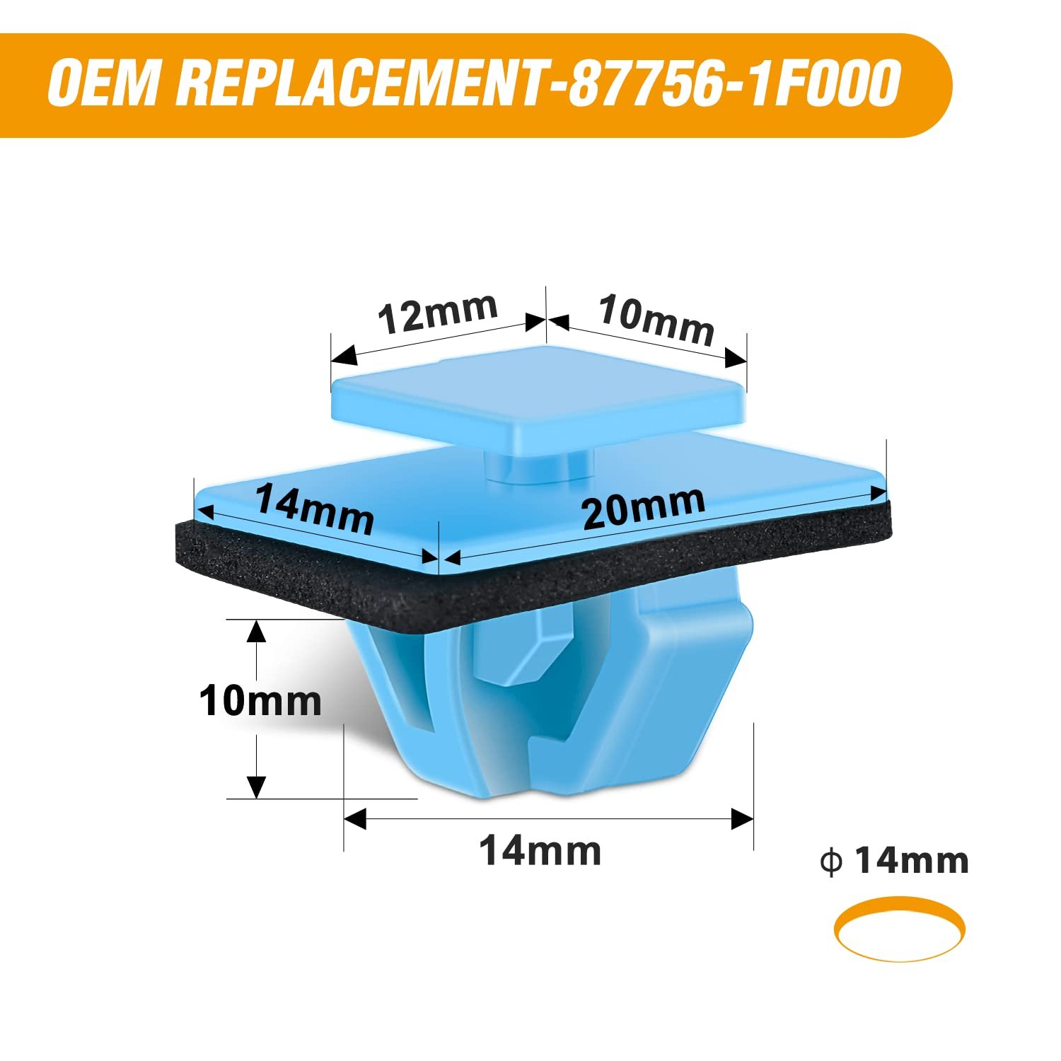100pcs Rocker Panel Fender Flare Exterior Moulding Fastener Car Clips for Hyundai Kia