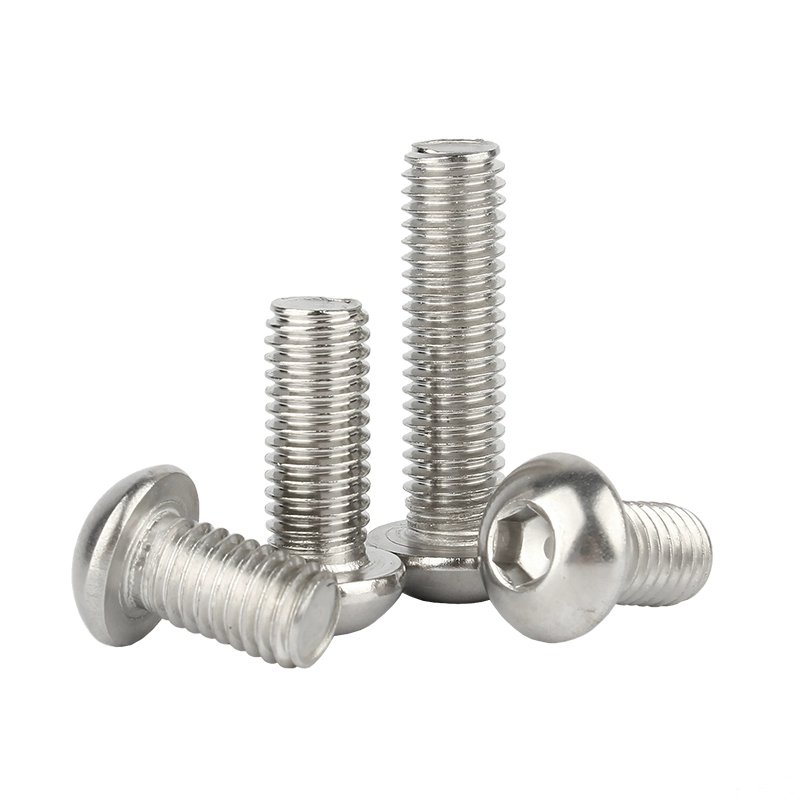 Custom M2 M3 M4 M5 Grade 10.9 Carbon Steel Fastener Black Round Pan Head Hex Hexagon Socket Machine Screw Bolts