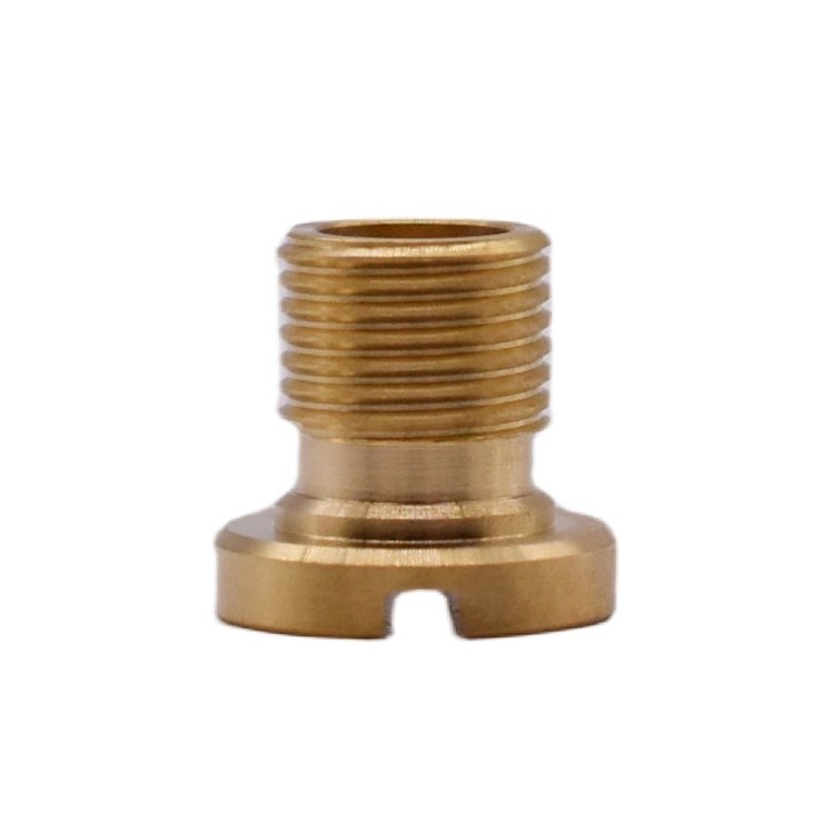 High Precision CNC Turned Slot Head Screws Thread Round Brass Socket Screw