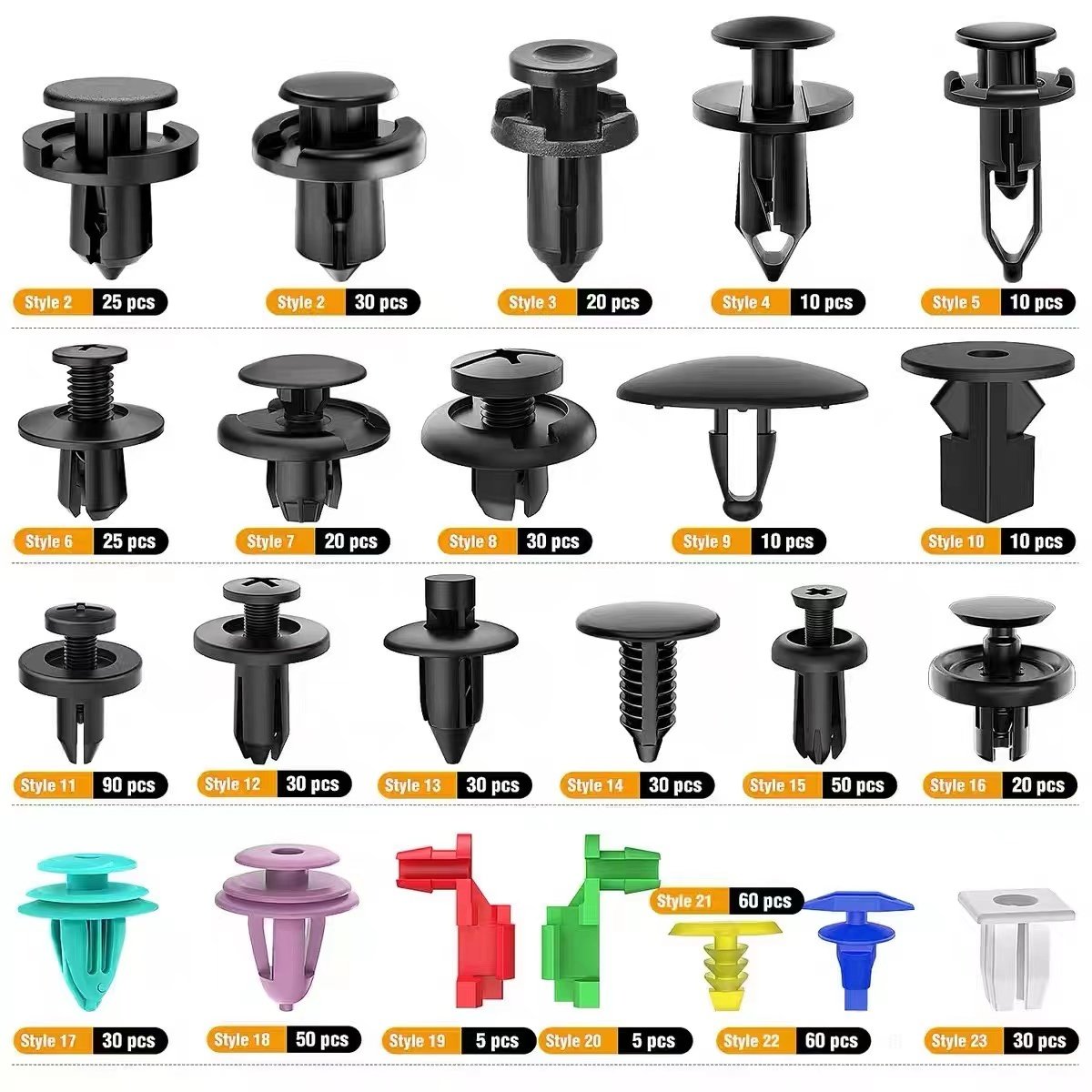 725Pcs Mixed Plastic Retaining Clips Car Set Auto Fasteners Car Retainer Clips Plastic Fasteners Kit Bumper Rivet Kit