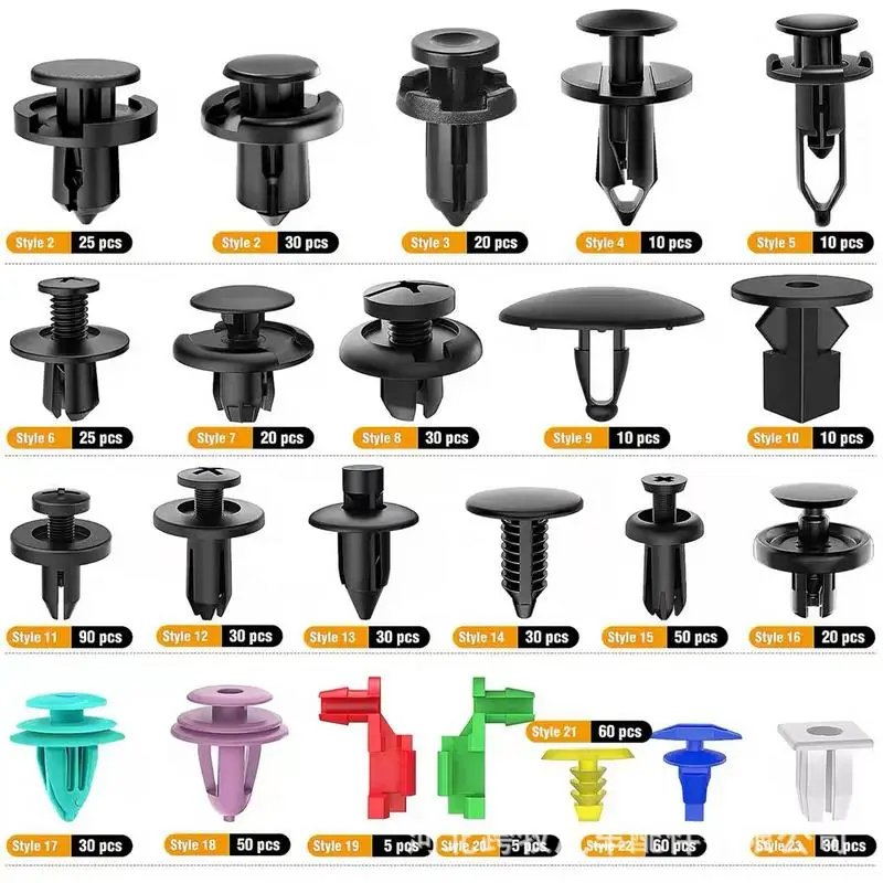 Auto Fastener Clip 725 Pcs Car Fastener Rivet Door Panel Mixed Clip Bumper Clips Disassembly Tools